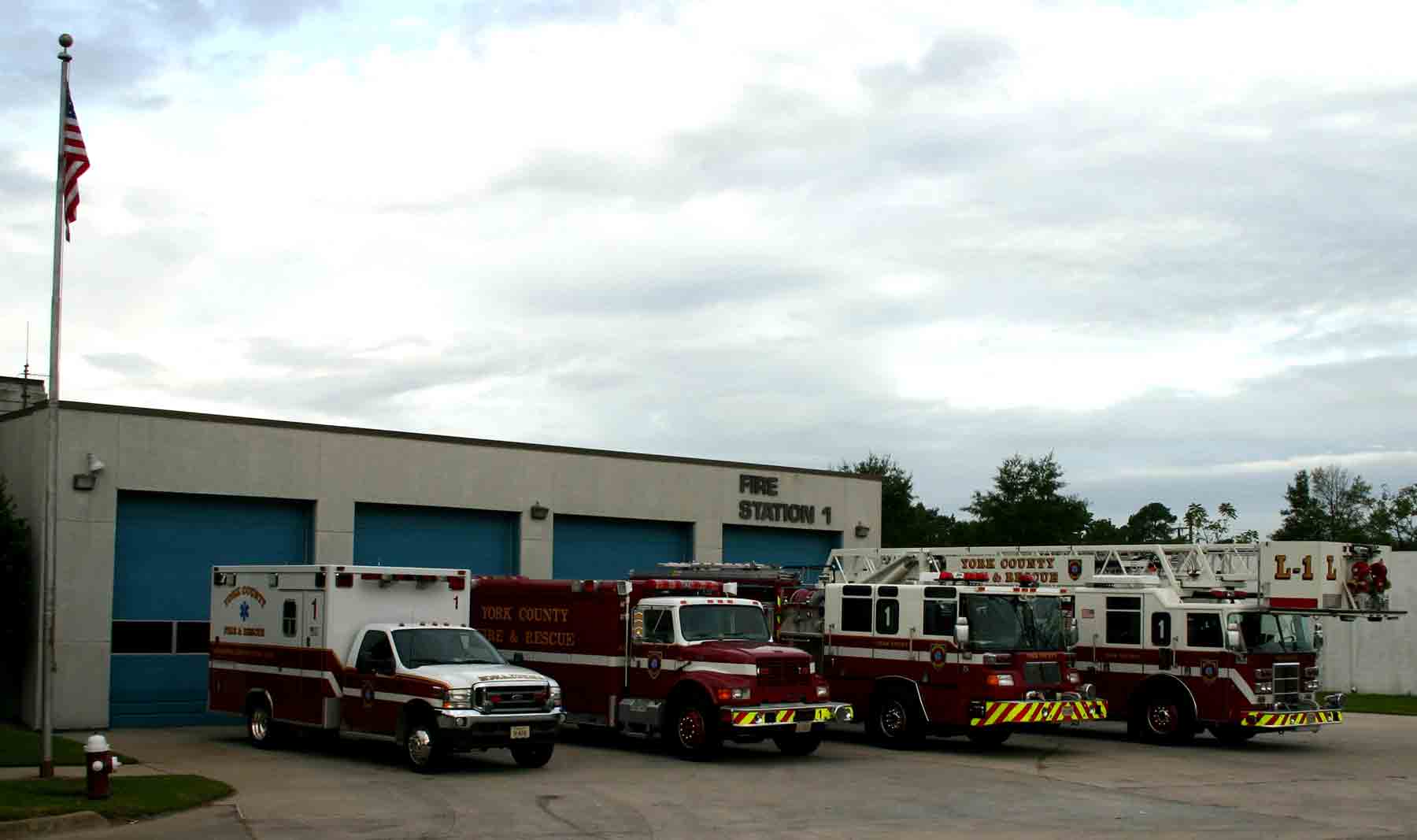 Fire Station One is on George Washington Memorial Highway (Route 17) in Grafton. (Photo courtesy York County)