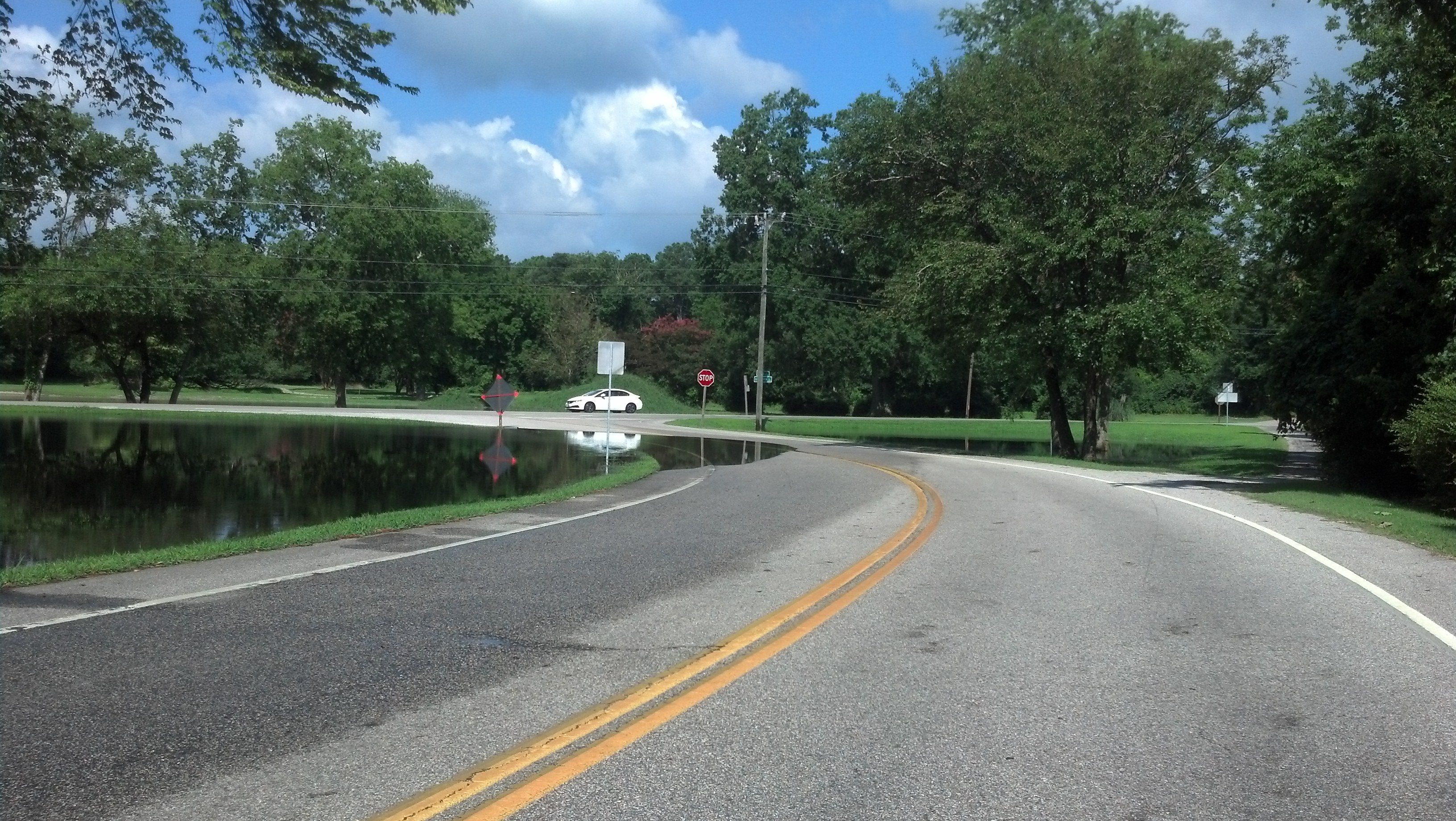 The area around the intersection of Cook Road and Old York-Hampton Highway is prone to flooding.(Staff Photo)