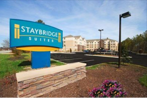 The robbery occurred at this Staybridge Suites on Commonwealth Boulevard near the Victory Crossing Shopping Center. (Photo courtesy York-Poquoson Sheriff's Office)