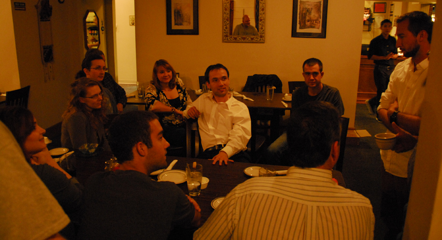 Libertarian candidate for governor Robert Sarvis appeared at Nazar Mediterranean Restaurant in James City County on Friday for a meet and greet with Historic Triangle residents. (Gregory Connolly/WYDaily)