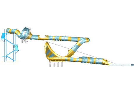 A rendering shows the planned Colossal Curl's wave and funnel aspects. (Photo courtesy Water Country USA)