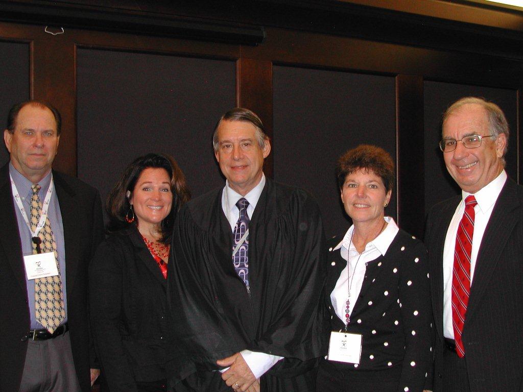 (L-R) Bill Cripe, Hope Venus, Honorable George C. Fairbanks IV, Martha Keltner, and Bill Herman