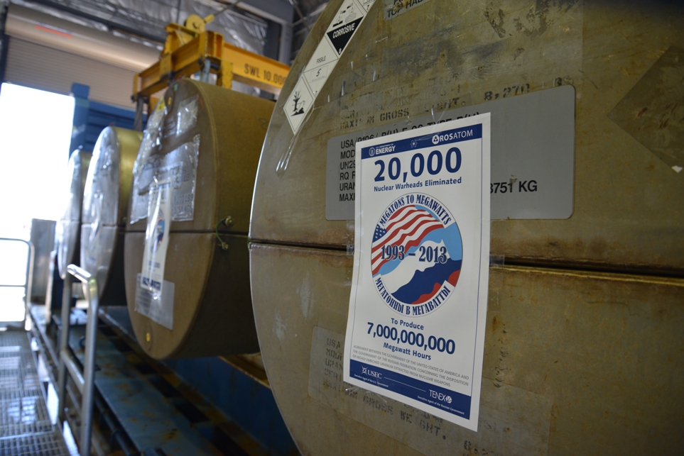 Dominion Virginia Power helped rid the world of 20,000 Russian nuclear warheads. (Photo courtesy USEC)