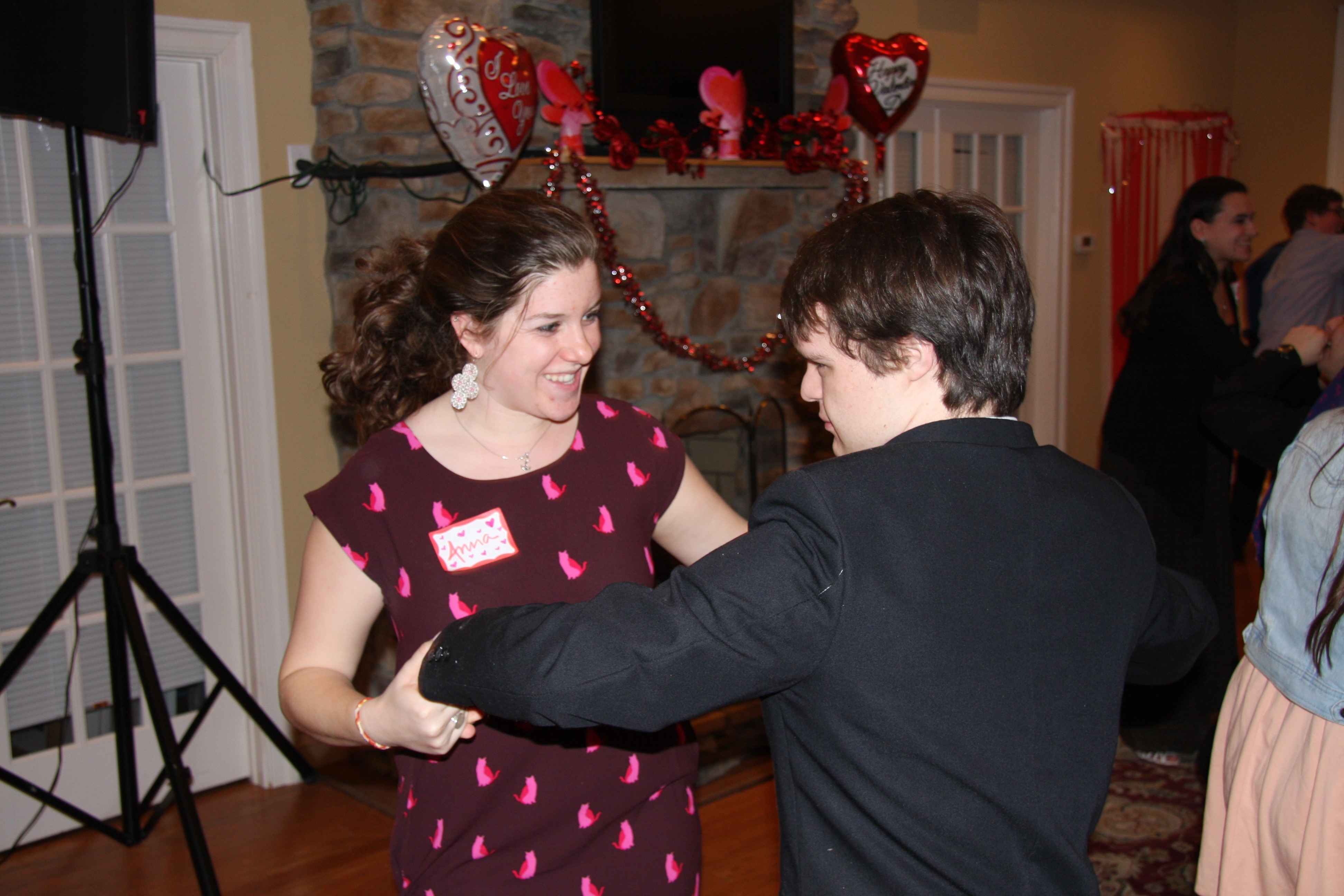 Volunteer leader Anna Peyton dances with Capernaum student Bo Vaiden at the 2013 Valentine's Day Gala (Photo courtesy of Kristin Lied)