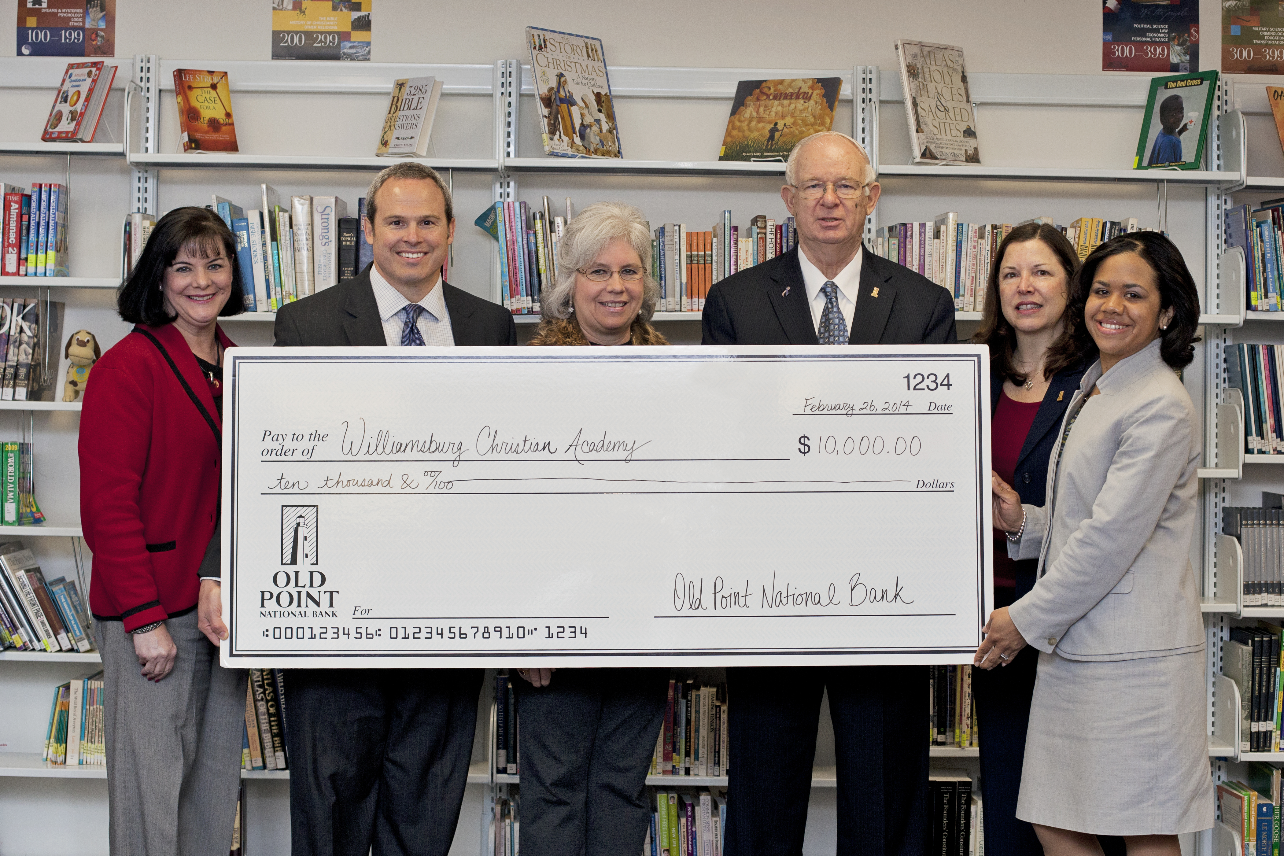 Pam McGregor, Director of Development and Marketing, WCA; Frank M. Buckley, Vice President, OPNB; Gwen Martin, Head of School, WCA; Robert F. Shuford, Chairman of the Board, OPNB; Sylvia Hazelwood, Vice President, OPNB; Cheri Green, Assistant Vice President, OPNB (Submitted)