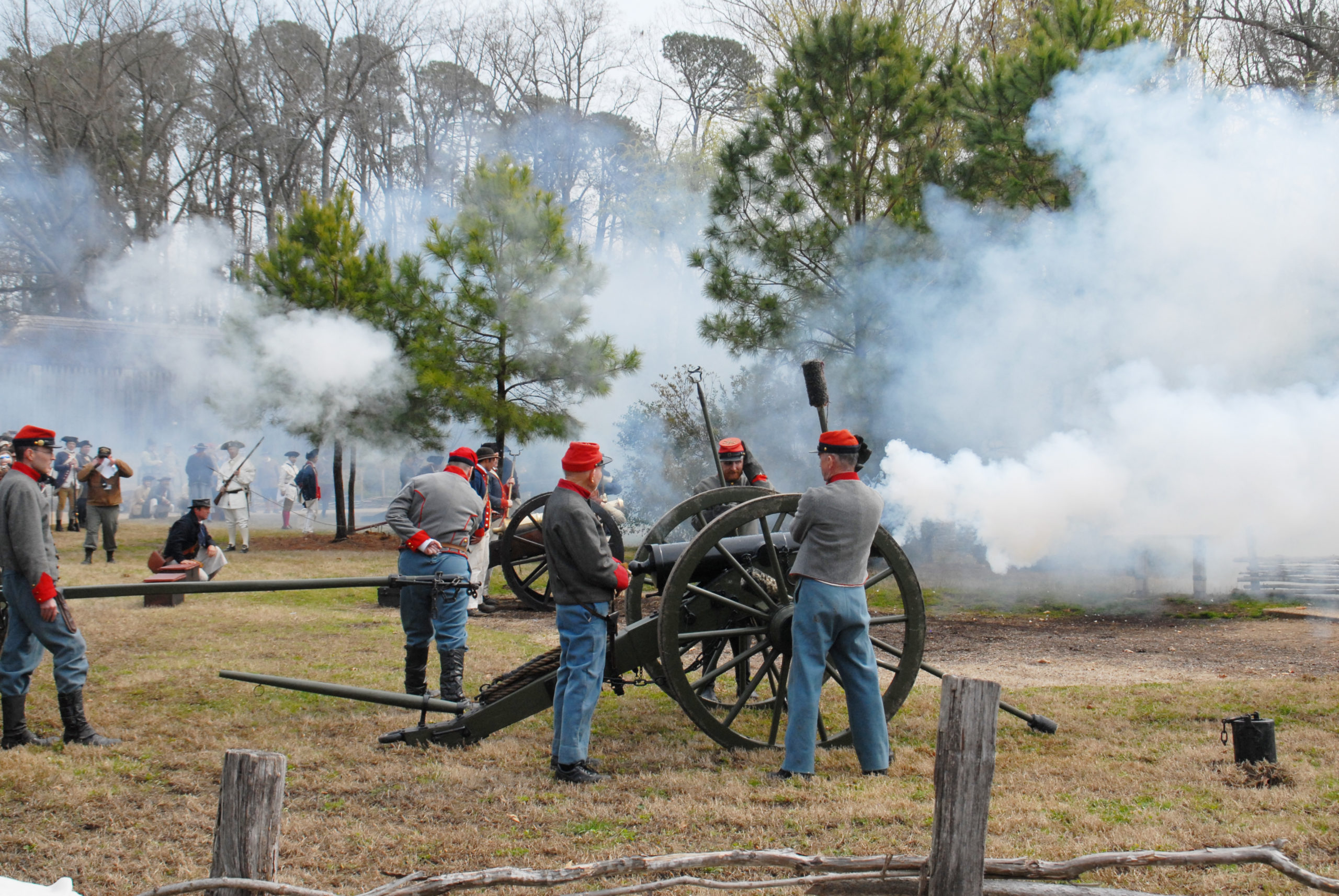 Civil War unit "Norfolk Light Artillery Blues" will take part in a comparative artillery-firing demonstration spanning 400 years at noon Sunday at Jamestown Settlement's "Military Through the Ages" weekend (Photo courtesy of Jamestown-Yorktown Foundation)