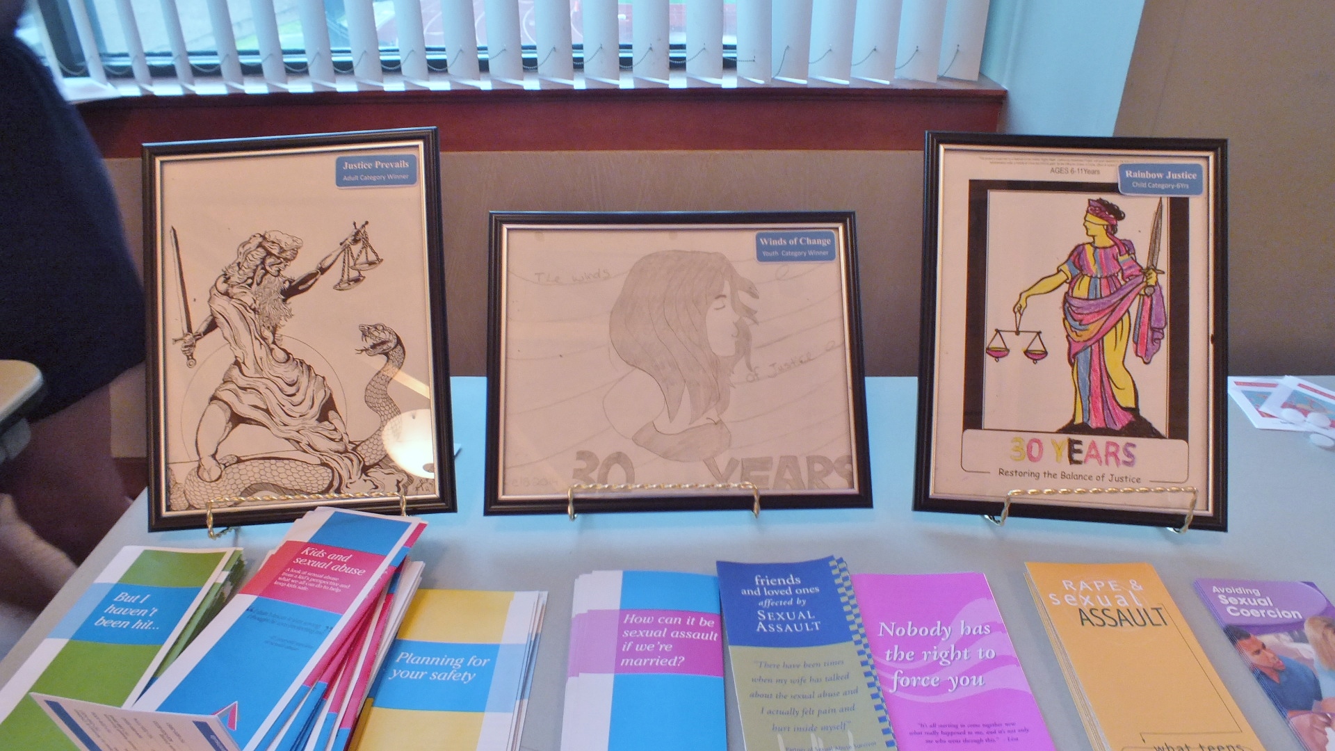 The winners of Avalon and Colonial CASA's art contest, as part of of National Crime Victims’ Rights Week (Hannah S. Ostroff/WYDaily)