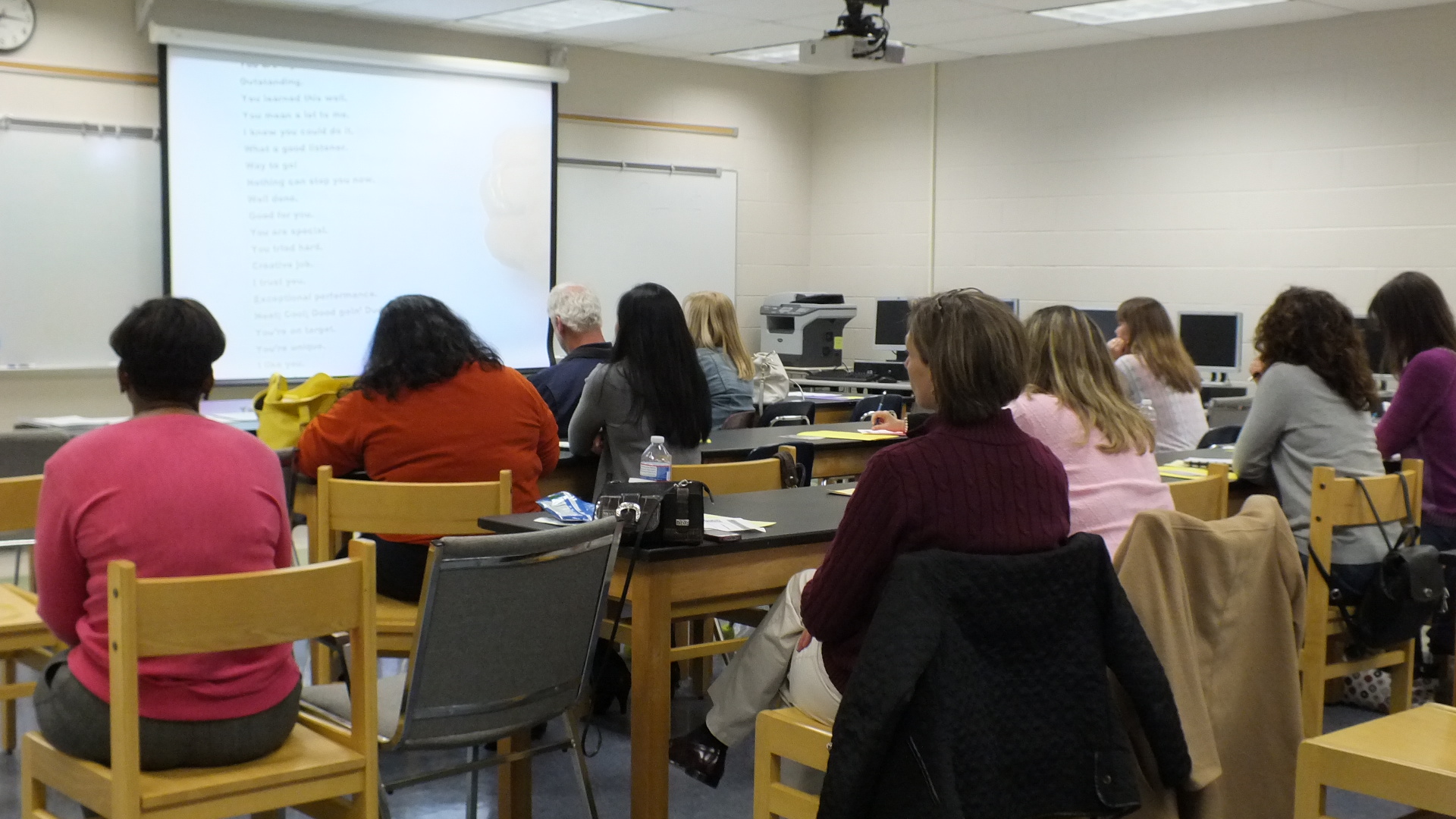 Parents learn about effective study skills at a session at the Parent Academy (Hannah S. Ostroff/ WYDaily)