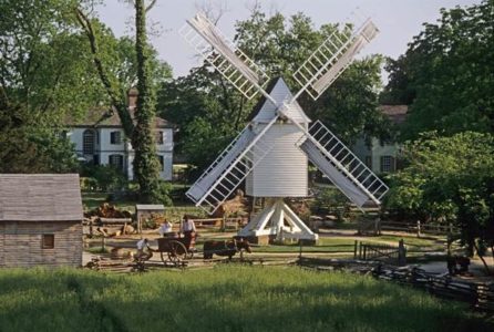 The Windmill of Colonial Williamsburg once stood behind the Peyton Randolph House, but is scheduled to make a new home at Great Hopes Plantation. (Photo courtesy Colonial Williamsburg)