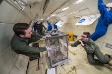 Governor's School students conducted experiments while experiencing weightlessness. (Photo courtesy James Blair/NASA)
