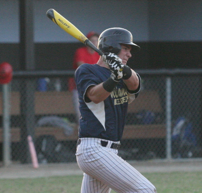 Liam Lowery scored Post 39's first run of the game after leading off the second inning with a base hit up the middle. (Photo by Will Armbruster/WYDaily)