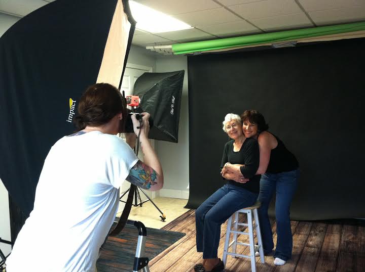 Donna Matherne, a model for the next edition of the annual Beyond Boobs! calendar, poses with her mother Joanne Cox (Photo courtesy of Mary Beth Gibson)