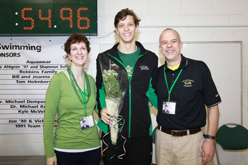 Recent William and Mary graduate Andrew Strait. (Photo courtesy TribeAthletics.com)