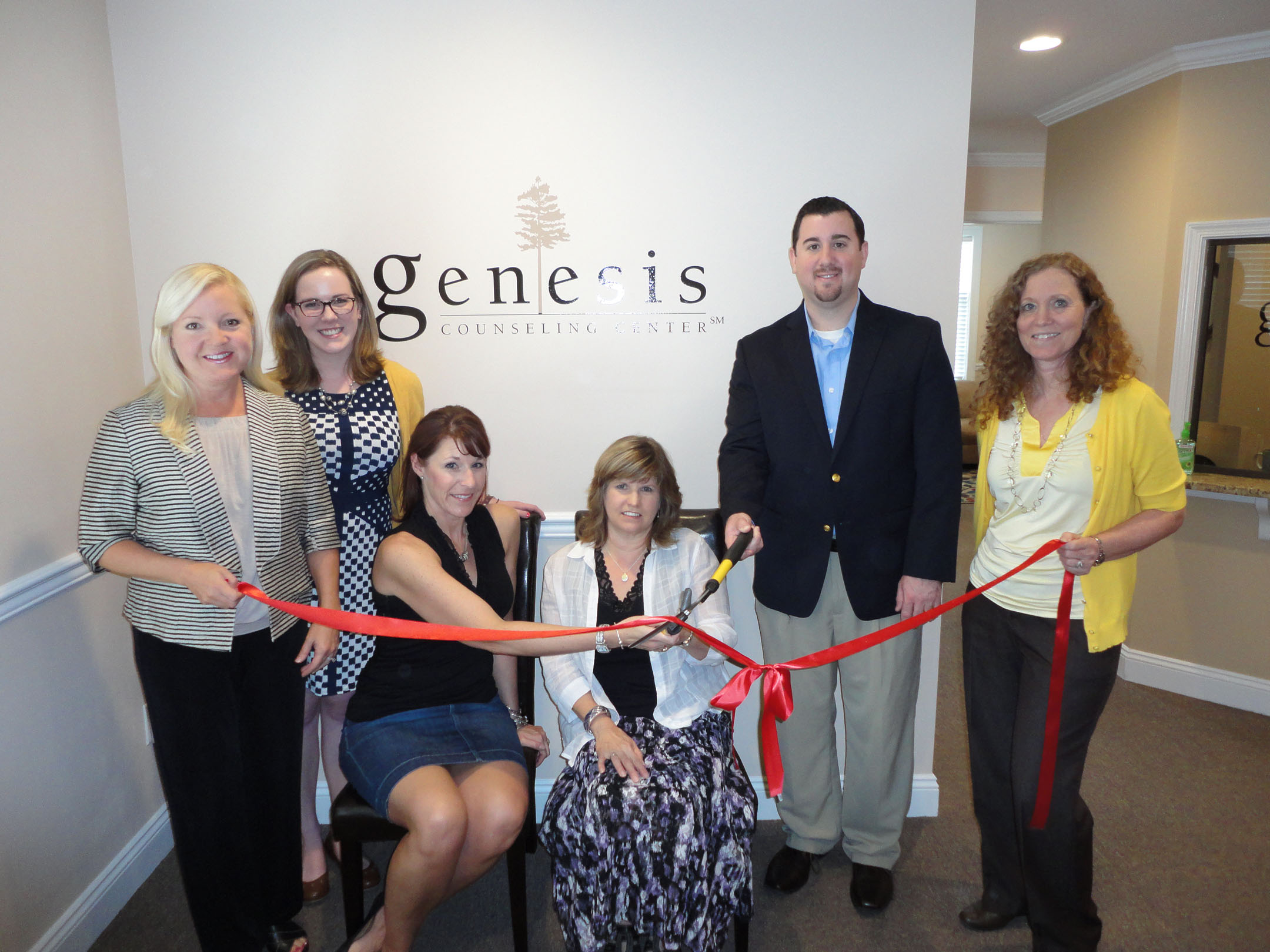 Officials at the new counseling center released this picture from the Wednesday ribbon cutting. (Photo courtesy Genesis Counseling Center)