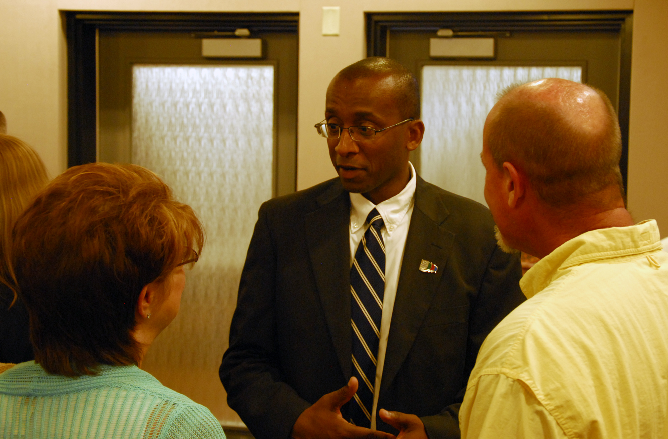 Bryan Hill (center) was named county administrator by the James City County Board of Supervisors at a Friday meeting. (Gregory Connolly/WYDaily)
