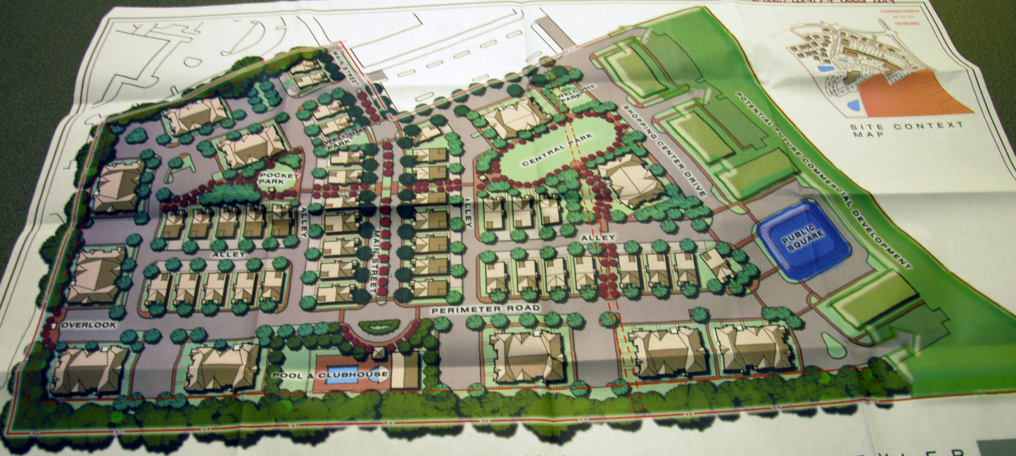 The developer, Franciscus Homes, has shared with James City County this map of what the Promenade at John Tyler would look like. (Gregory Connolly/WYDaily)