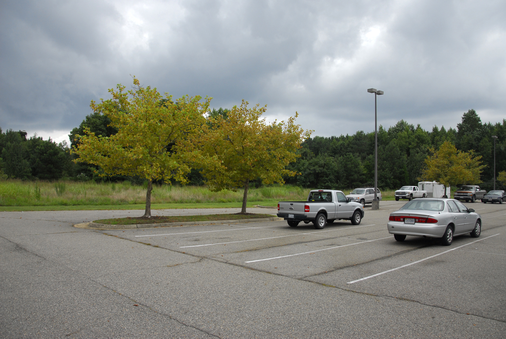 The proposed development will start where this Williamsburg Crossing parking lot ends. (Gregory Connolly/WYDaily)