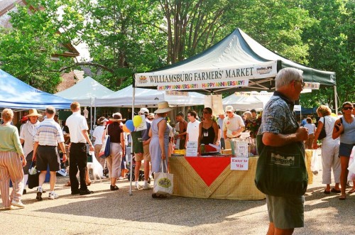 The Williamsburg Farmers Market, one of three regular markets throughout the Historic Triangle (Photo courtesy of the Williamsburg Farmers Market)
