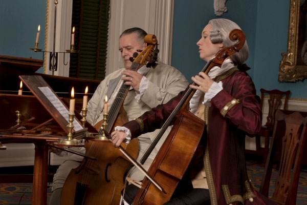 Members of The Governor's Musick, Colonial Williamsburg's resident musical ensemble, perform on period instruments (Photo courtesy of the Colonial Williamsburg Foundation)