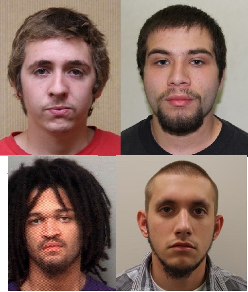 From left to right: Austin Peterson, Christian Bearisto, Aaron Lee, David Hartman (Courtesy James City County Police.)