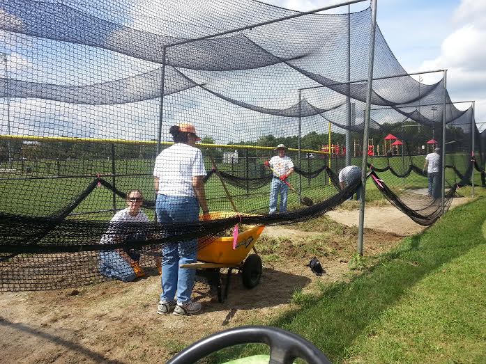 (L-R) Rachel Roberts, Terry McCray, and Tony Taylor volunteer at Stantec in the Community Day (Submitted)