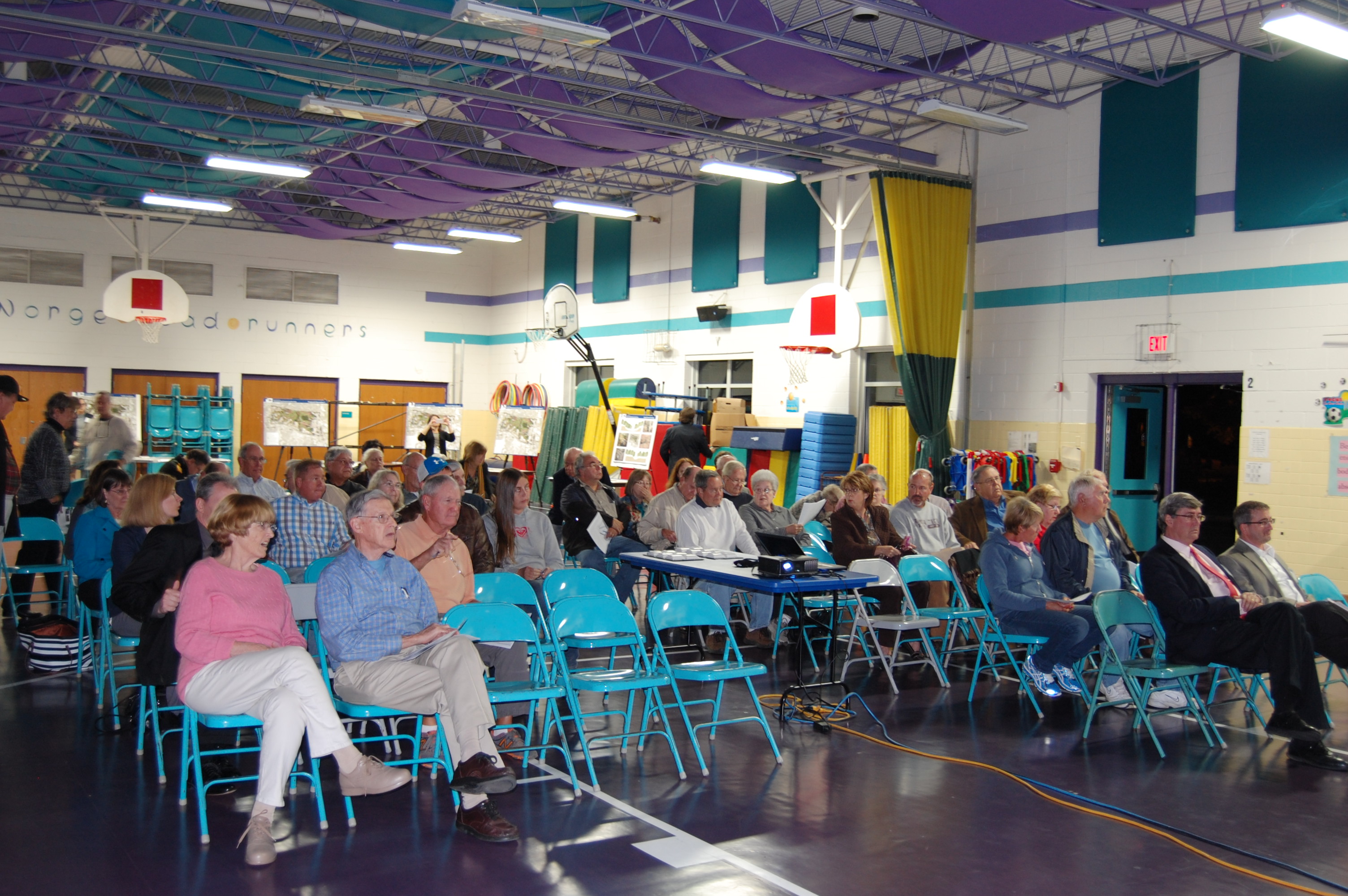 More than 45 people came to the public meeting to hear the three road options (Courtesy Latara Branch/James City County)