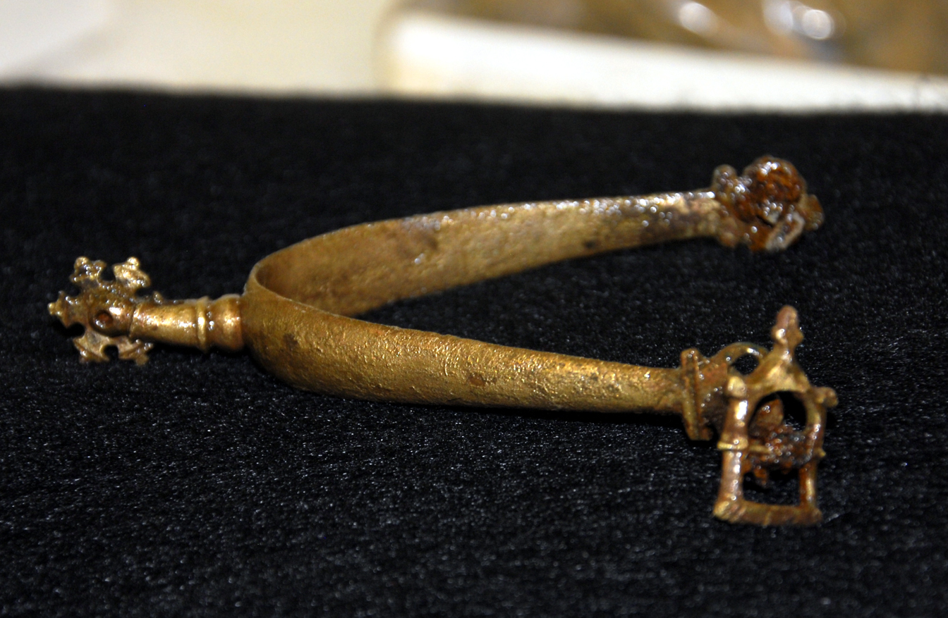 Copper alloy spur, circa 1625 to 1650
