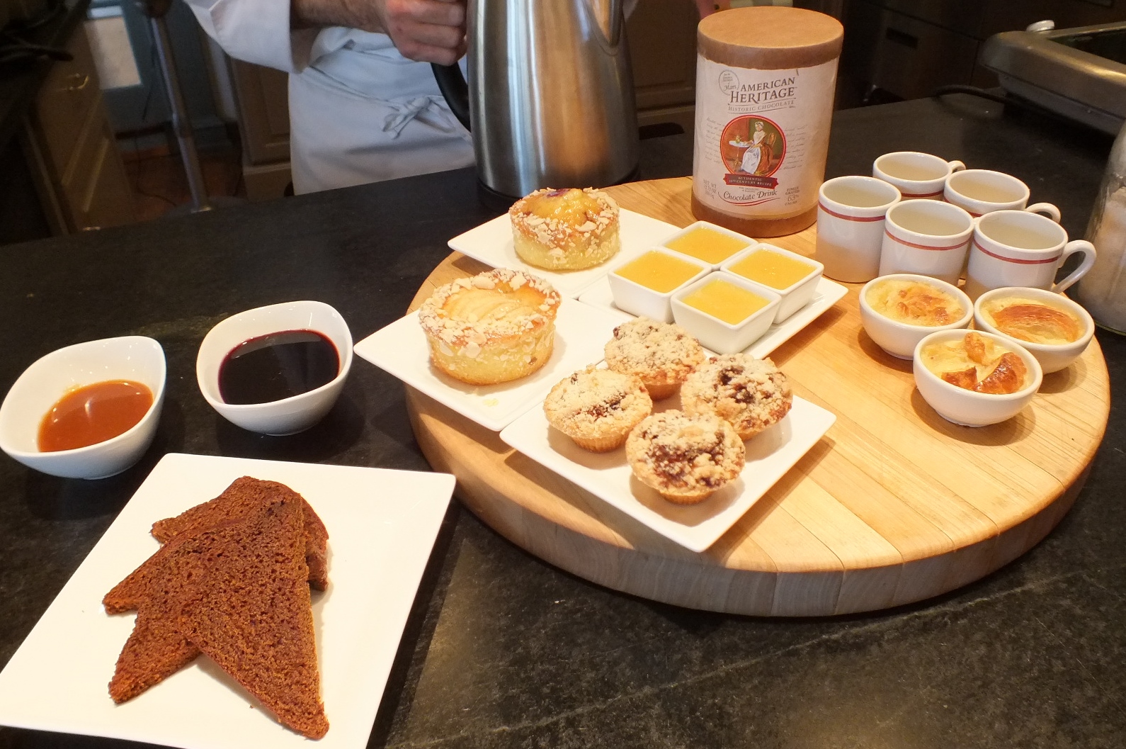 A selection of Thanksgiving desserts prepared by Executive Chef Rhys Lewis and Pastry Chef Rodney Diehl from Colonial Williamsburg (Hannah S. Ostroff/WYDaily)