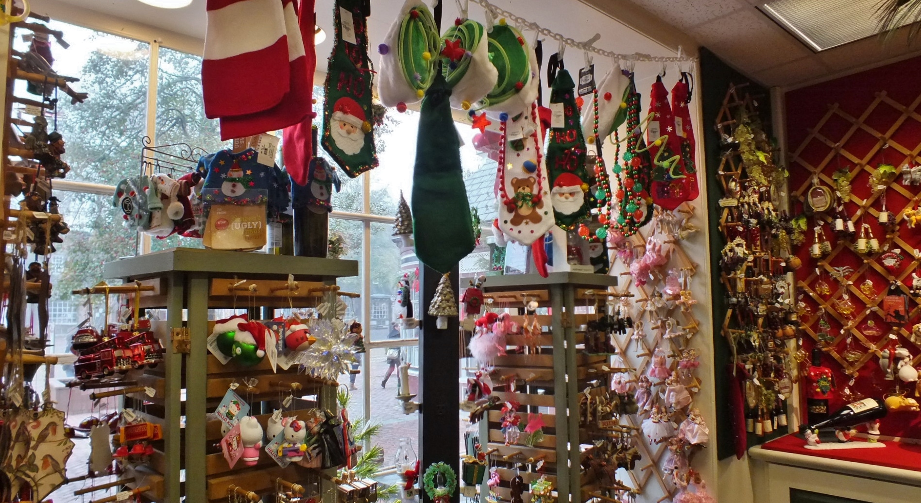 Ornaments line most surfaces at the Christmas Shop on Duke of Gloucester Street (Hannah S. Ostroff/WYDaily)