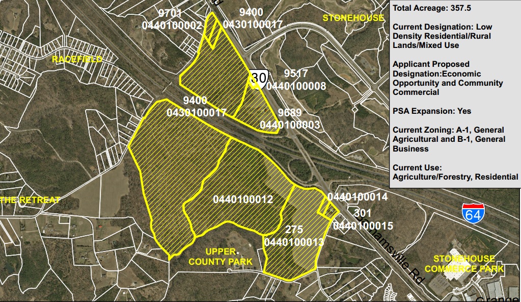 This map shows the land