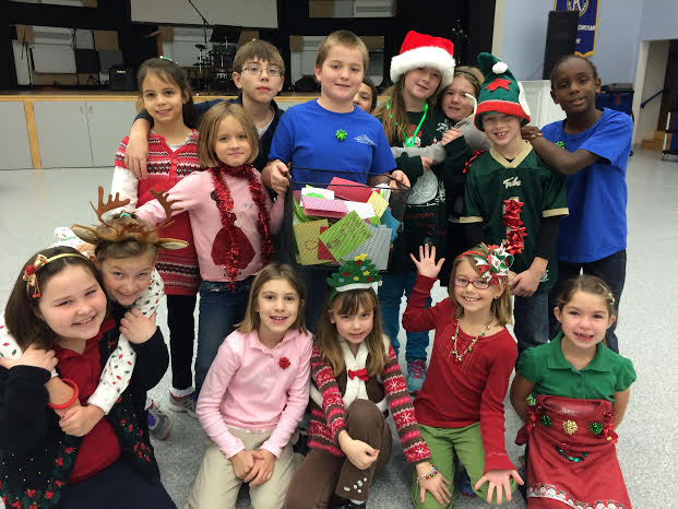 A group of second through fourth grade students from Williamsburg Christian Academy, with cards they made for residents and staff for Envoy of Williamsburg (Submitted)