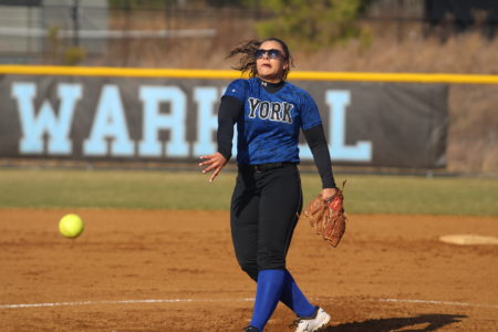 York pitcher Chelsea Evans throws a pitch. (file photo)