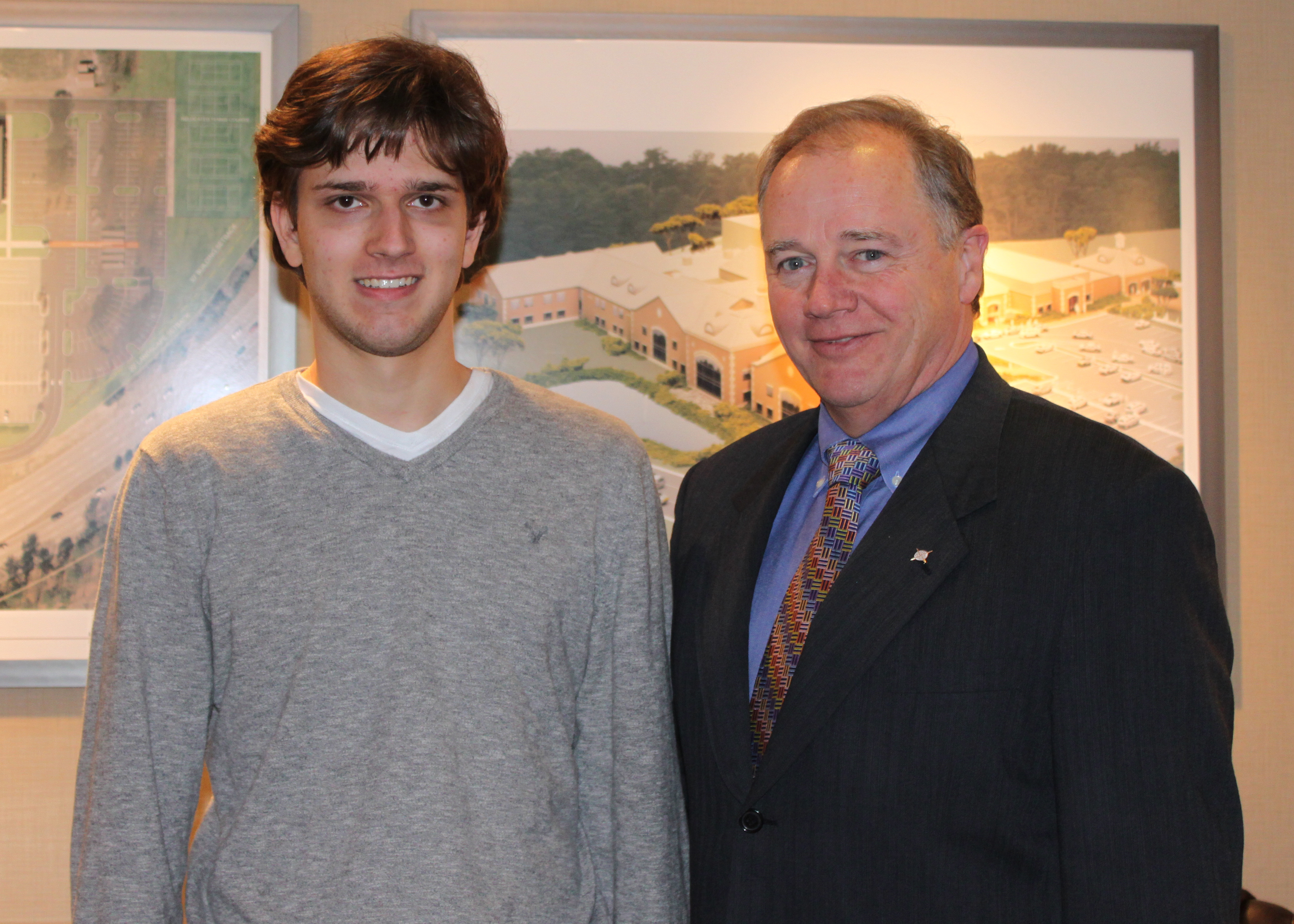 Senior Benjamin Motter with HRA Headmaster Peter Mertz (Submitted photo)