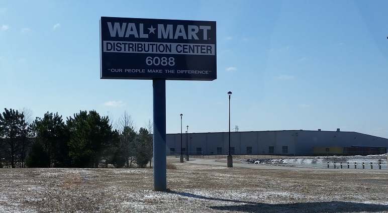 The Walmart Distribution Center is located on Pocahontas Trail in Grove. Local economic developers hope tax incentives will bring more industry to the area. (Marie Albiges/WYDaily)