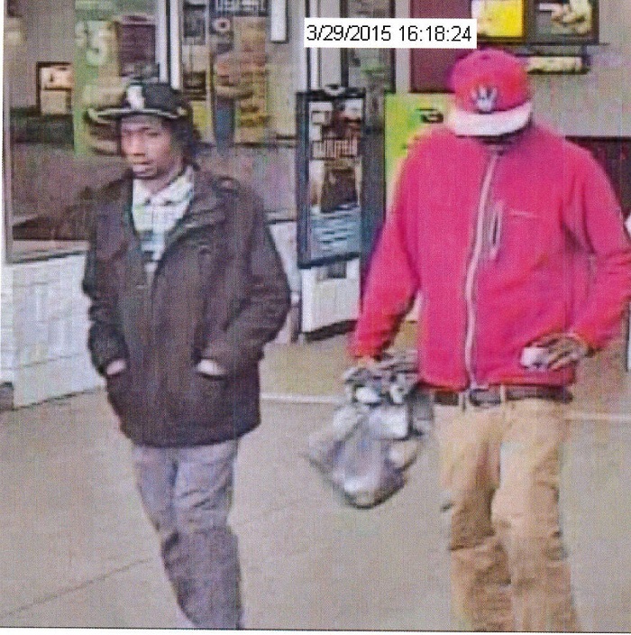The two men pictured are accused of using a stolen credit card at the Upper York County Walmart (Courtesy YPSO)