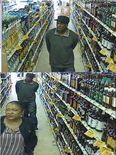The two people pictured are accused of stealing three bottles of liquor from a York County ABC store. (Courtesy YPSO)