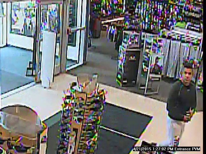 The man pictured is suspected of using stolen credit card information to purchase items at Dick's Sporting Goods. (Courtesy YPSO)