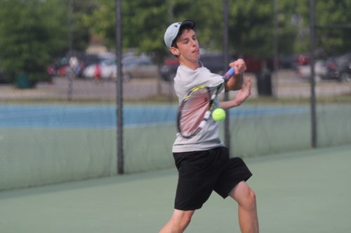 Grayson DeBerry took home the Conference 19 boys singles championship. (Ty Hodges/WYDaily)
