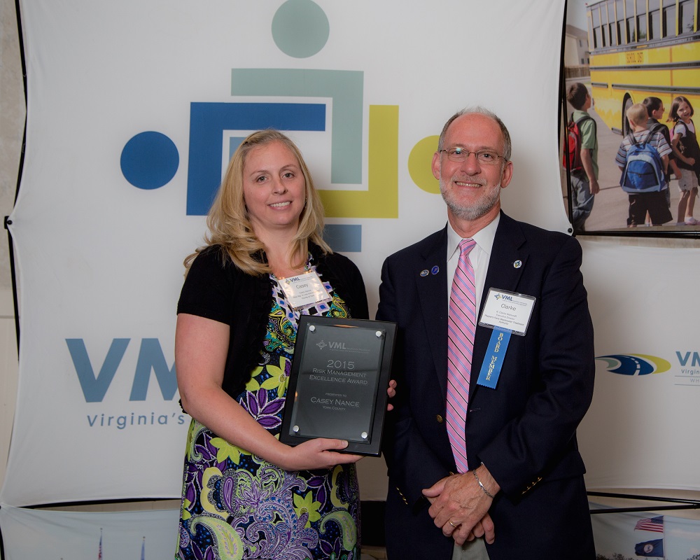 York County’s Casey Nance (left) and VMLIP Members’ Supervisory Board Member Clarke Wallcraft (Courtesy York County)