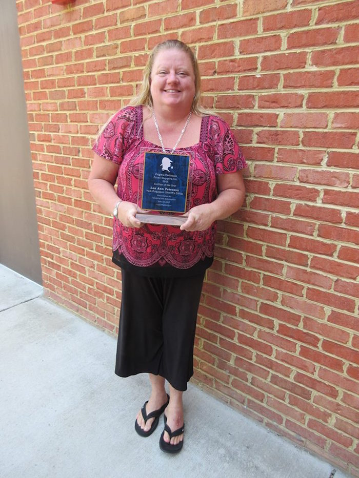 Peterson was named the Civilian of the Year at a June 18 luncheon in York County.