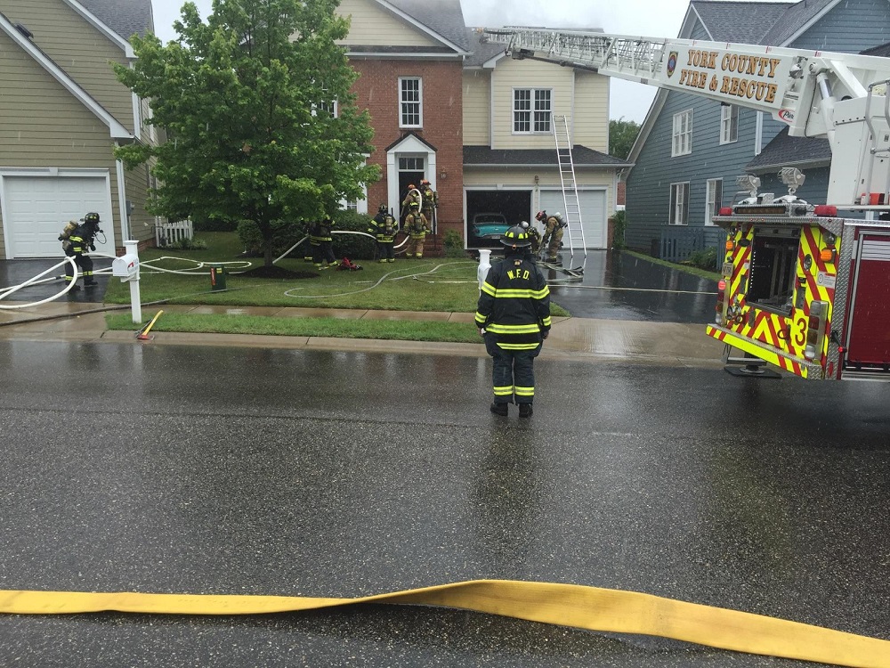 The fire occurred at a home in the 500 block of Shaindel Drive. (Courtesy Williamsburg Fire Department)