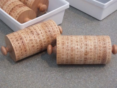 This style of wooden wheel cipher was designed by Thomas Jefferson and is used extensively in "Spy Craft." (Elizabeth Hornsby, WYDaily)