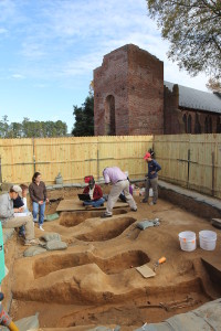 The bodies were found at the site of the first church to be established on Jamestown Island. (Courtesy Jamestown Rediscovery Project)