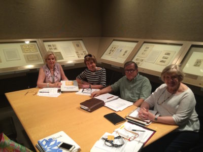 The members of the Muscarelle Museum of Art docent training committee (left to right): Georgianna S. Avioli, Janet Garzone Kosidlak, John Labanish and Patricia Rublein. (Courtesy Muscarelle Museum of Art)