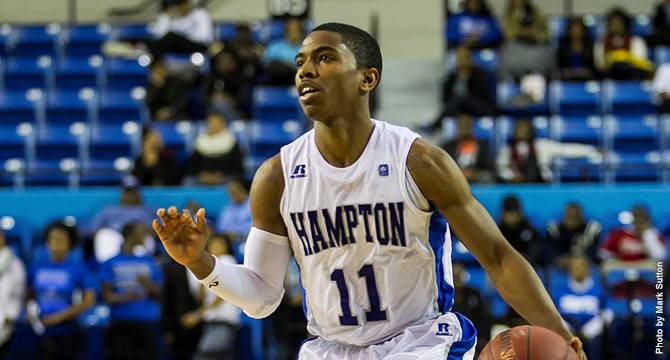 Former WCA hoops star Deron Powers is picking up right where he left off as a freshman last season when he was named the MEAC Rookie of the Year. (Photo courtesy hamptonpirates.com)