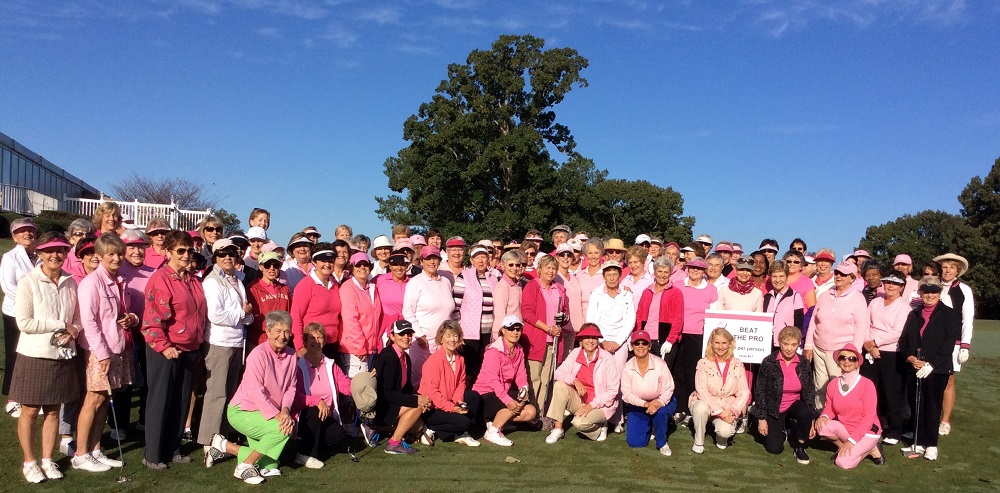 Ninety members of the ladies golf associations of the Ford's Colony Country Club participated in a golf tournament fundraiser to benefit the Susan G. Komen Tidewater Affiliate Oct. 6. (Photo courtesy of Linda Baker)