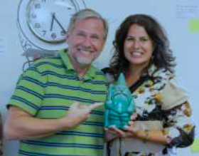 Randy and Anne Hisle took home first place in Work Nimbly's point-based scavenger hunt competition. (Courtesy Work Nimbly)