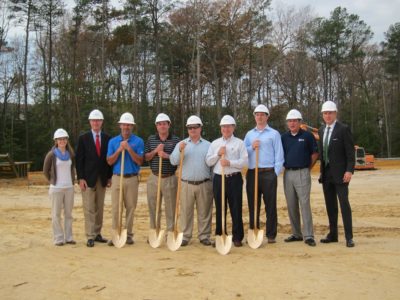 Owners and developers of Edgeworth Park Senior Living in New Town celebrate the groundbreaking of a new assisted living building, set to open in Fall 2016, Nov. 18, 2015. (Kirsten Petersen/ WYDaily)