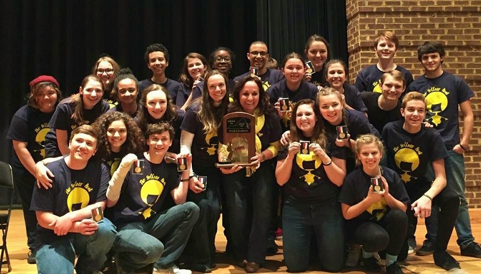 The cast and crew of Lafayette High School’s production of “The Yellow Boat” won the 4A state VHSL contest Dec. 8. (Photo courtesy of Suzan McCorry)