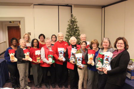 Soroptimist members delivered stockings full of toiletries and goodies to two local nursing homes this Christmas season. (Submitted)